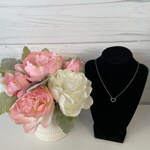 Open Heart Gold  Pendant Necklace - Women's Jewelry